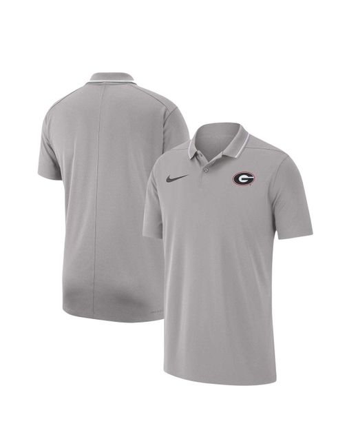 Nike Gray Bulldogs 2023 Coaches Performance Polo Shirt for Men