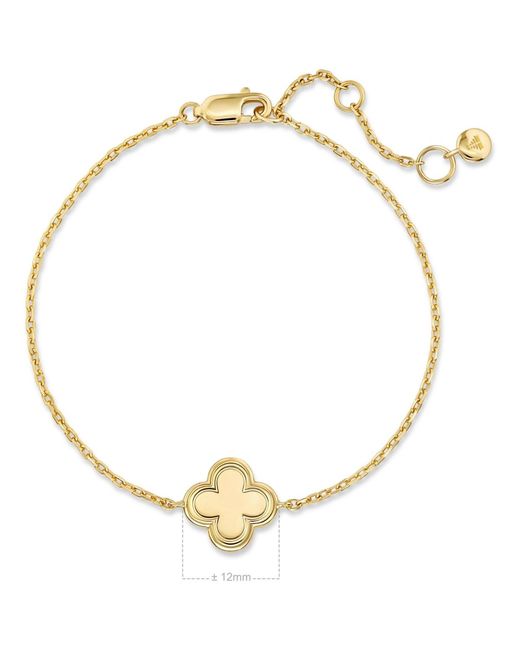 DEVATA Metallic Contour-lined Clover Bracelet