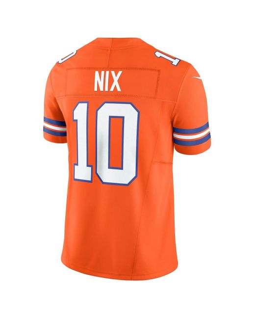 Nike Orange Bo Nix Denver Broncos Vapor F.u.s.e. Limited Jersey for men