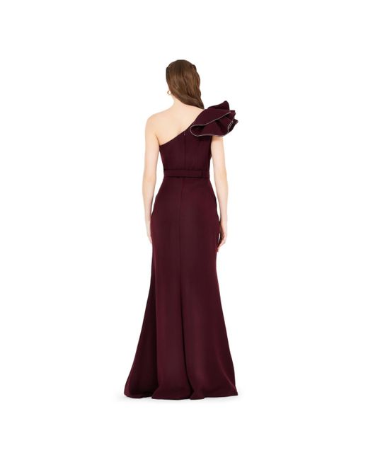 Amiri Red Ruffle Pleated Gown
