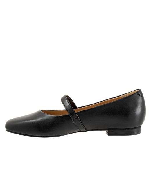 Trotters Black Hazel Flat