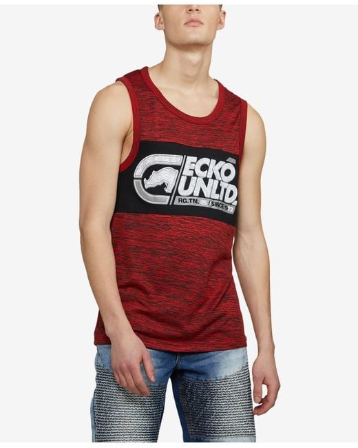 Ecko' Unltd Cotton Big And Tall Brand Bank Tank Top in Red for Men Lyst