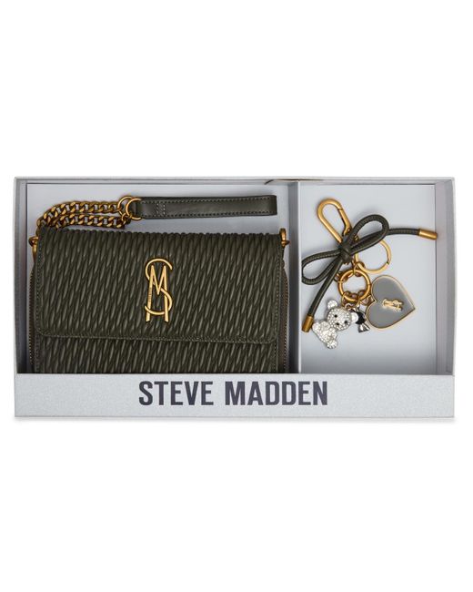 Steve Madden Metallic Boxed Carina Matelasse Crossbody Wallet