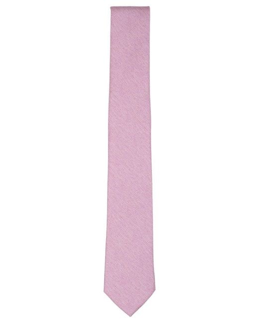BarIII Pink Melange Chevron Solid Tie for men