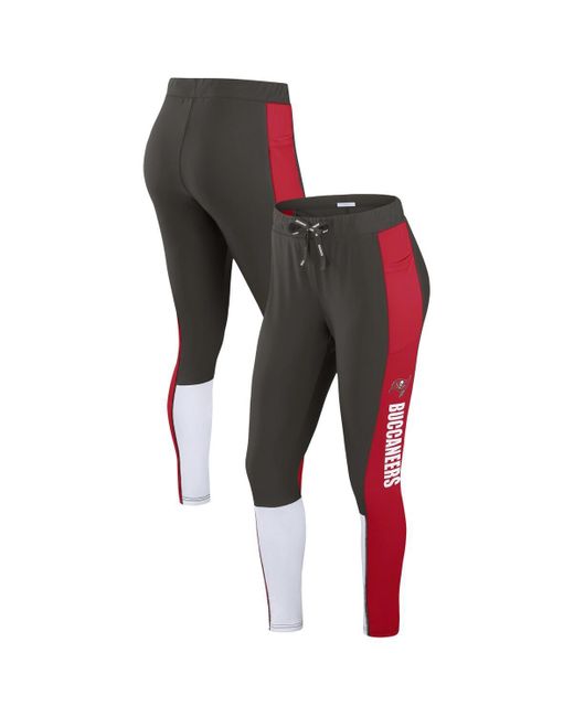 WEAR by Erin Andrews Pewter/red Tampa Bay Buccaneers Color-block leggings