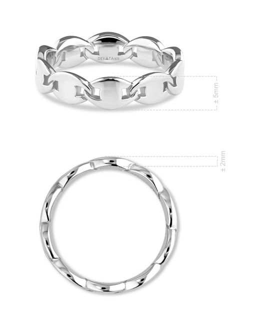 DEVATA Metallic Mariner Anchor Ring