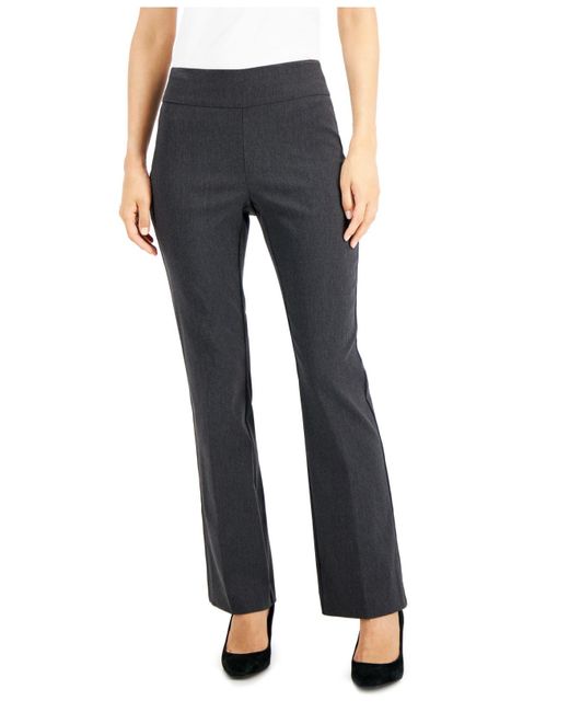 Alfani Synthetic Bootcut Pull-on Pants, Created For Macy's in Dark Grey ...