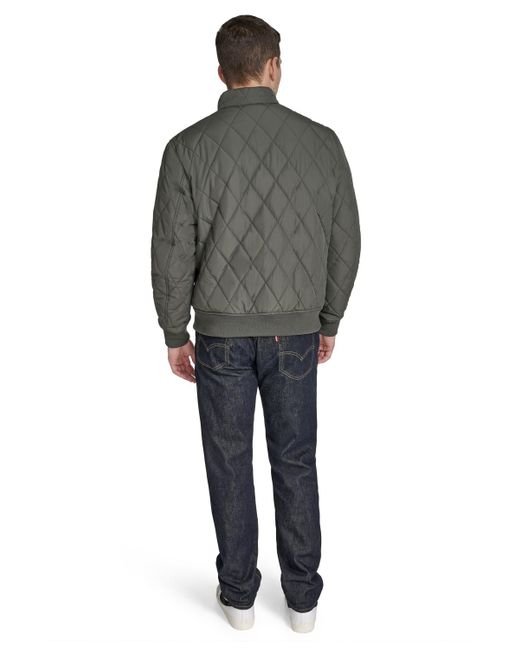 Dockers Gray Quilted Bomber Jacket for men