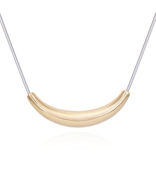 Vince Camuto White Two-tone Statement Necklace