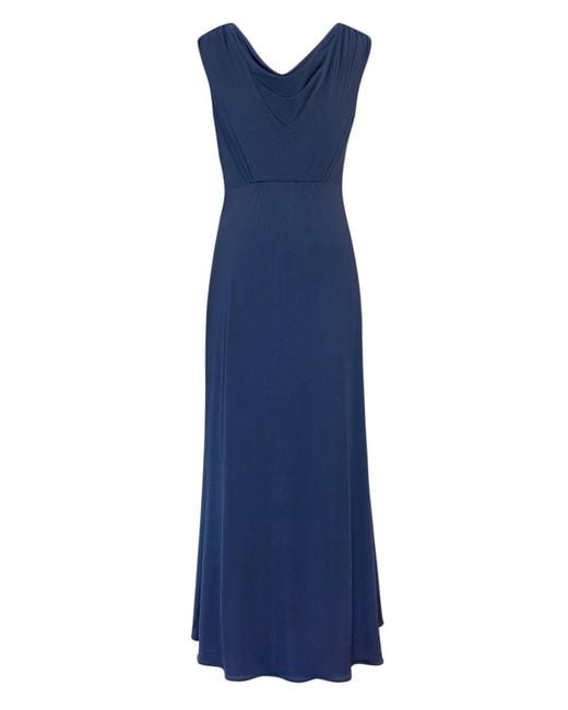 Alie Street London Blue Cruise Cowl Neck Maxi Dress