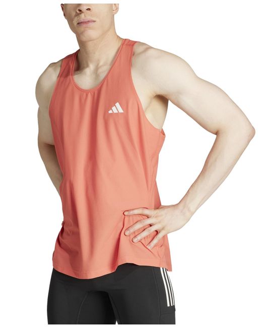 Adidas Pink Own The Run Moisture-wicking Tank Top for men