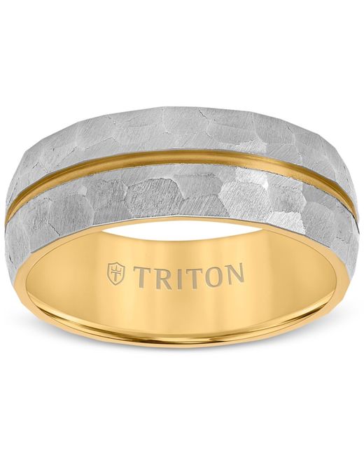 Triton Metallic Double Row Comfort Fit Wedding Band for men