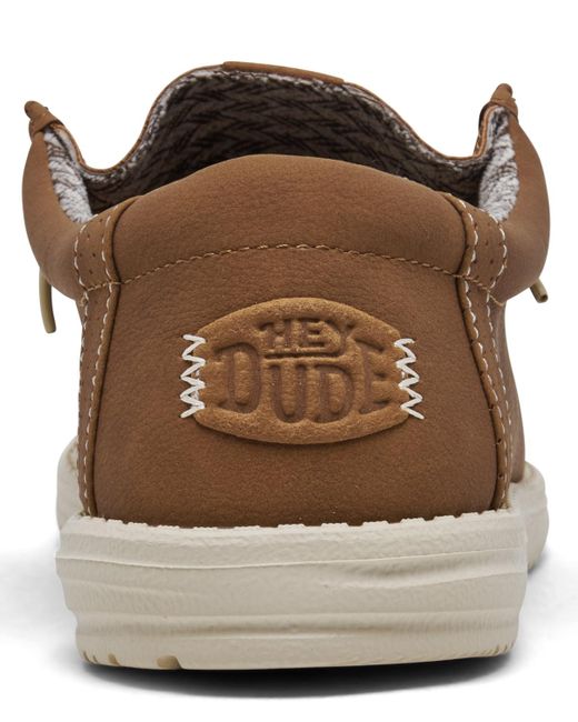 HeyDude Brown Wally Classic Slip-on Casual Moccasin Sneakers From Finish Line for men