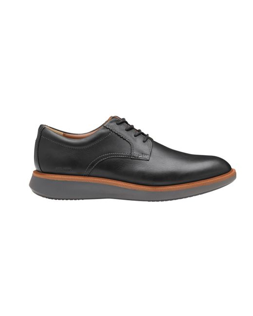 Johnston & Murphy Black Parker Plain Toe Shoe for men