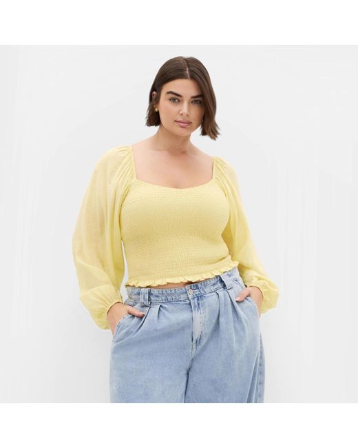City Chic Metallic Plus Size Rowy Top
