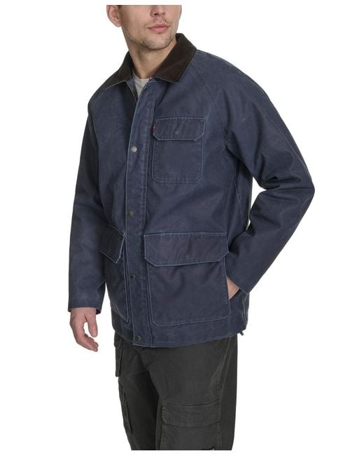 Levi's Blue Corduroy Collar Barn Jacket for men