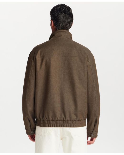 Weatherproof Brown Tech Twill Lined Bomber Jacket for men