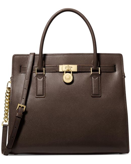 Michael Kors Brown Michael Hamilton Moderne Large Leather Satchel