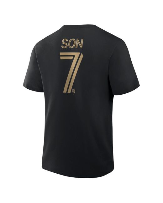 Fanatics Black Son Heung-min Lafc Name Number T-shirt for men