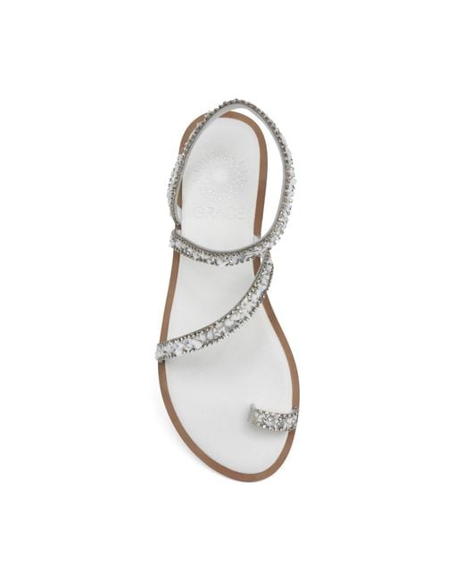 Grace White Positano Sandal
