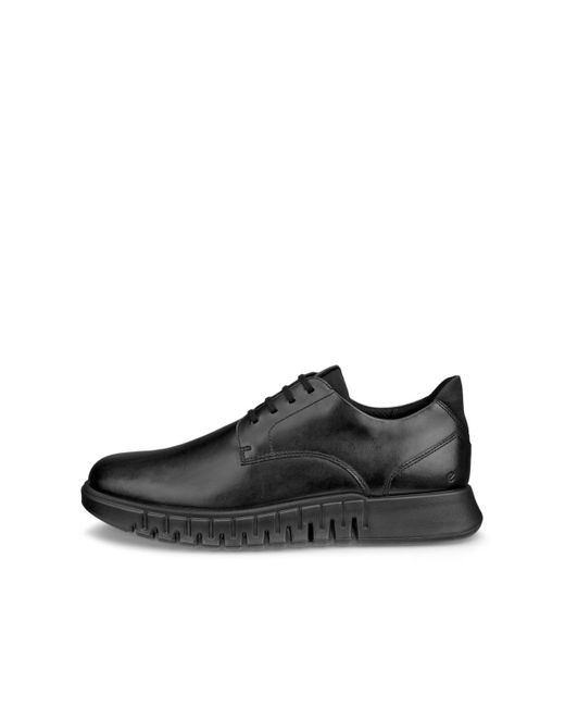 Ecco Black Gruuv Hybrid Plain Toe Derby Shoe for men