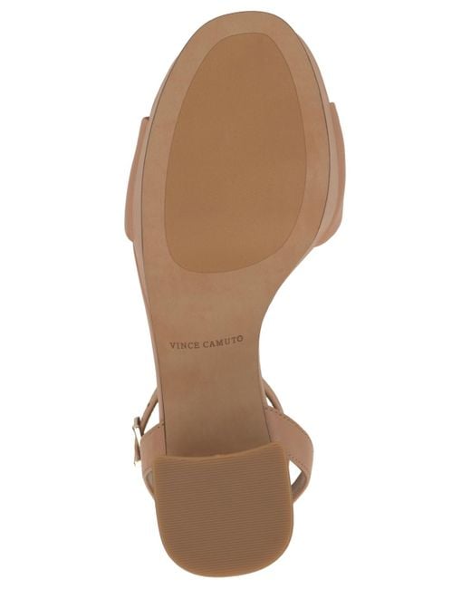Vince Camuto Brown Pendry Platform Block Heel Dress Sandals