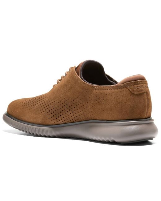 Cole Haan Brown 2.zerogrand Laser Wingtip Oxfords for men