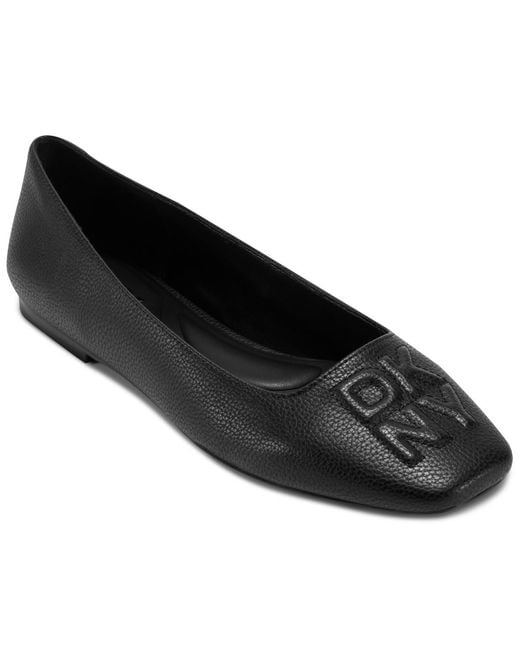 DKNY Black Darianne Ballet Flat With Logo