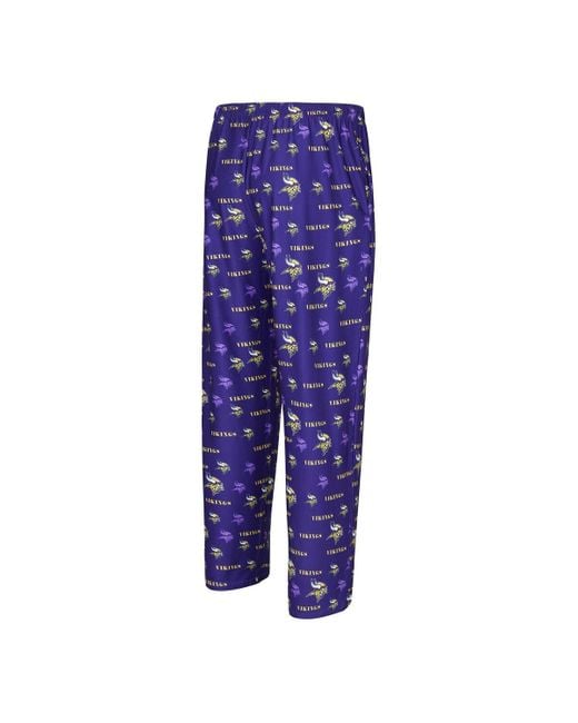 Concepts Sport Blue Minnesota Vikings Mosaic All Over Print Pants for men