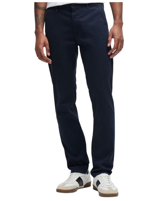 Boss Blue Boss By Stretch-cotton Satin Slim-fit Chinos for men