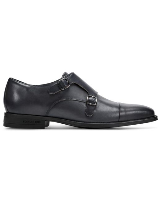 Kenneth Cole Black Charles Double Monk Strap Shoe for men
