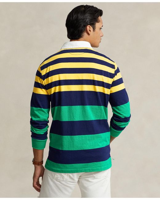 Polo Ralph Lauren Green Classic-fit Striped Jersey Rugby Shirt for men