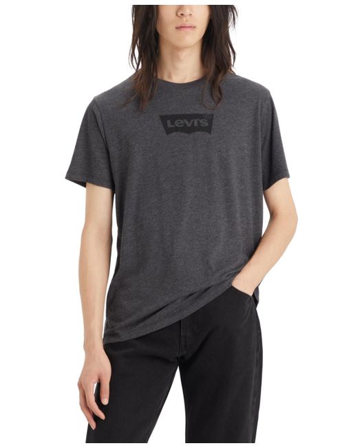 Levi's Blue Classic-fit Batwing Logo Short Sleeve Crewneck T-shirt for men