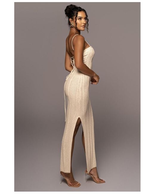 JLUXLABEL Gray Cabana Views Crochet Dress