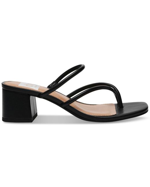 DV by Dolce Vita Black Lumena Strappy Slide Block-heel Sandals