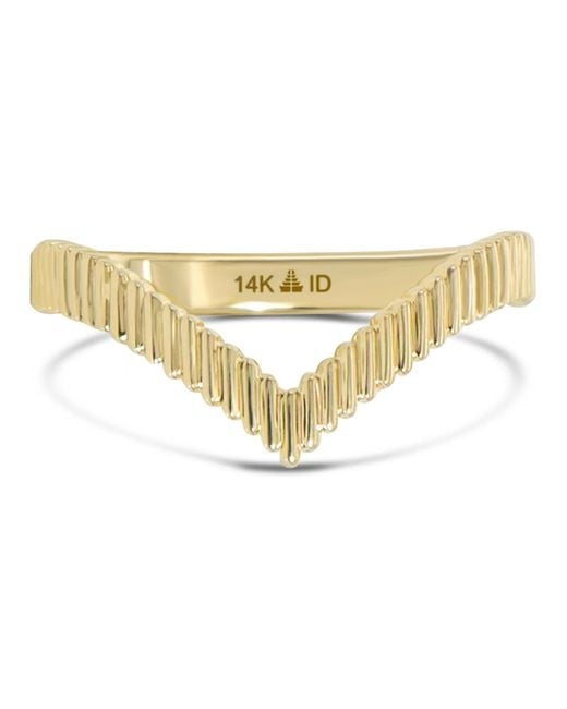 DEVATA Metallic Crown Wishbone Ring