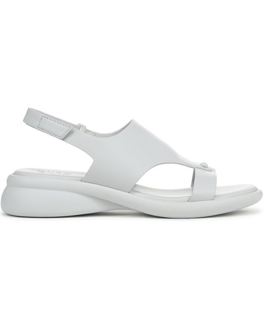 Naturalizer White Lillian Round Toe Slingback Sandals