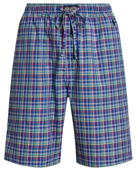Polo Ralph Lauren Red Cotton Woven Sleep Shorts for men