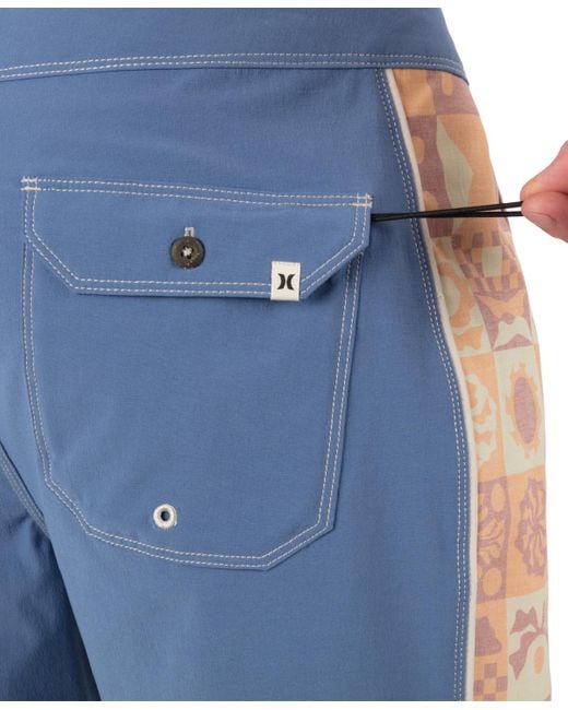 Hurley Blue Phantom Naturals Blocked Session 16 Boardshorts for men