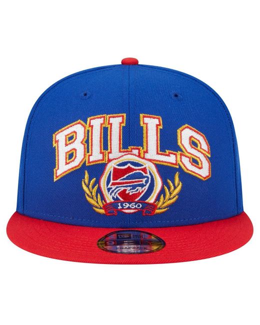 KTZ Blue Royal/red Buffalo Bills Team Establish 9fifty Snapback Hat for men