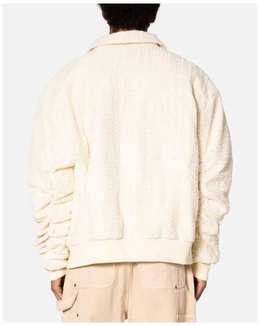 MNML Natural Crochet Bomber Jacket for men
