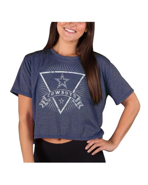 Concepts Sport Blue Dallas Cowboys Quest Knit Crop Top