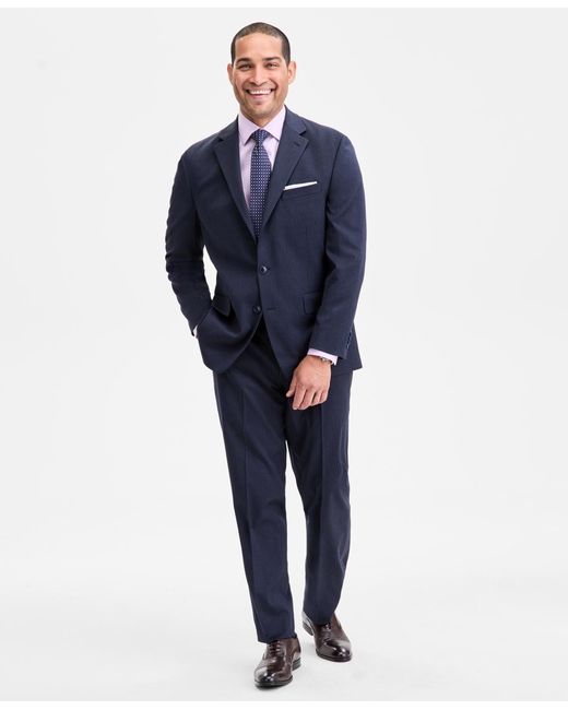 slim fit dress slacks Slim Fit Total Stretch Square Microprint Dress Shirt – Perry Ellis