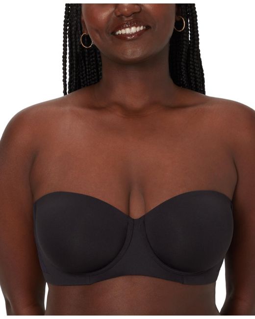 Bali Black Coolest Smoothing Strapless Minimizer Bra Df4586