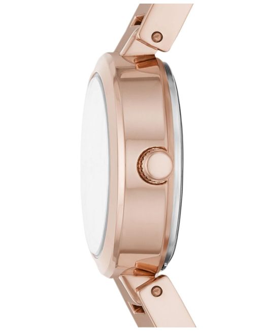 DKNY White Ellington Two-hand Rose Gold-tone Alloy Watch 24mm