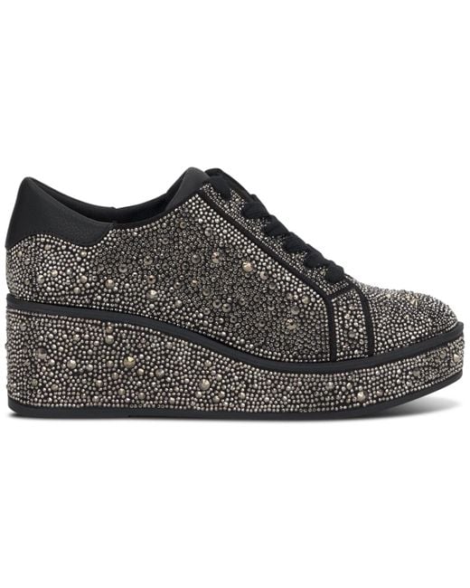 INC International Concepts Black Aideen Wedge Sneakers