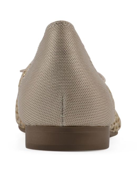 White Mountain Gray Boco Round Toe Ballet Flats