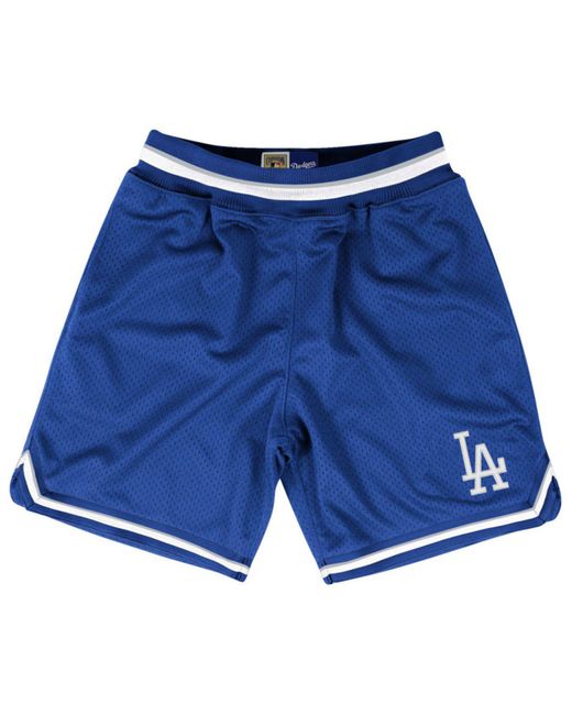 Mitchell & Ness Los Angeles Dodgers Playoff Win Shorts in Blue for