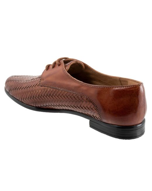 Trotters Brown Lizzie Herringbone Flat