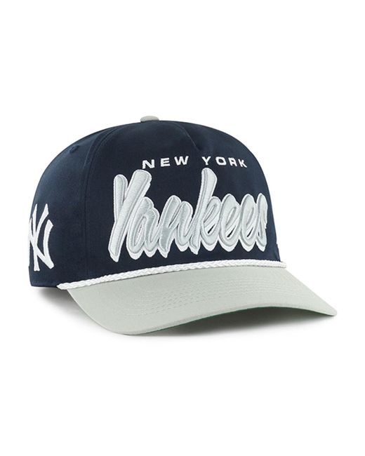 '47 Blue New York Yankees Drop Shadow Rope Hitch Adjustable Hat for men